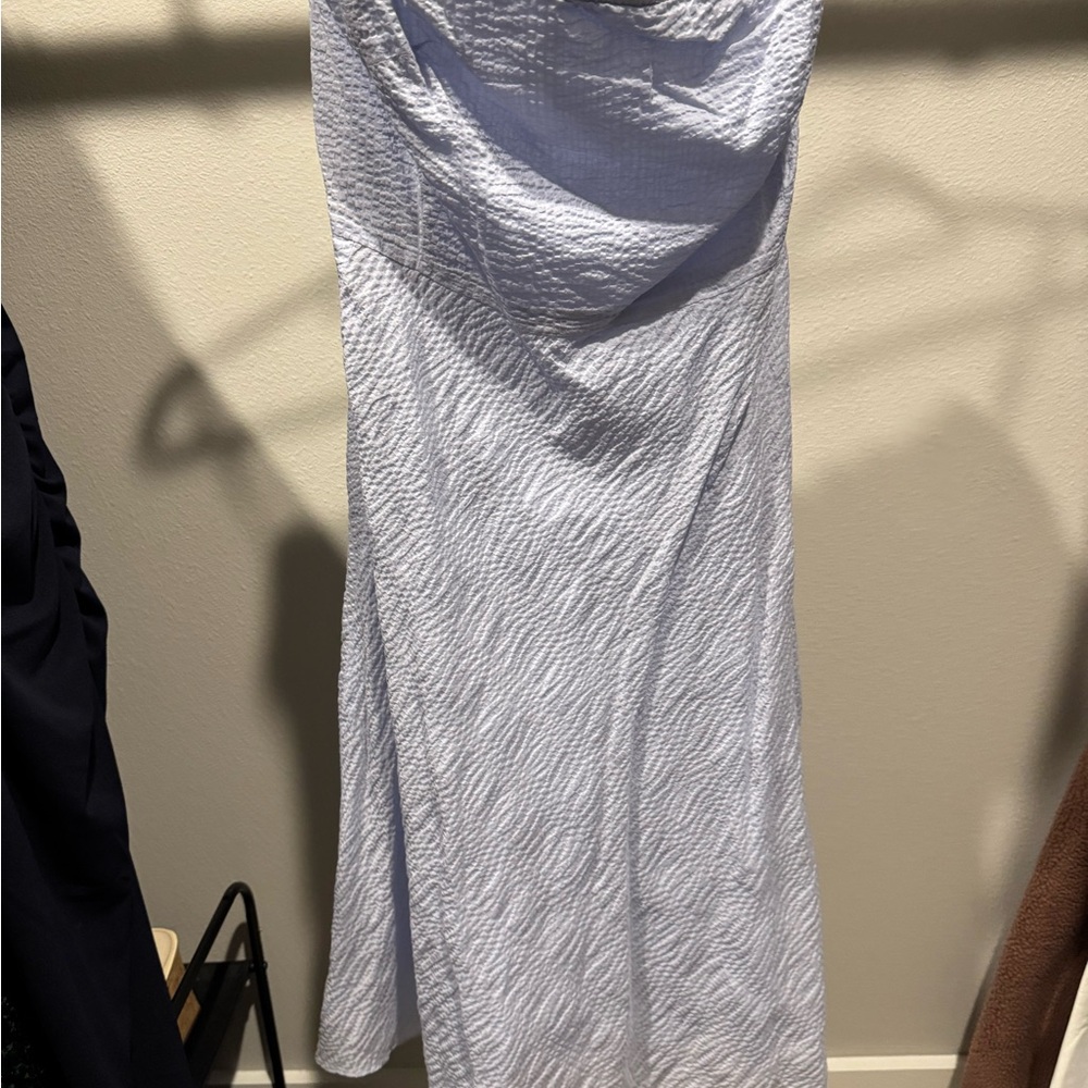 J. Crew Strapless Light Blue Dress